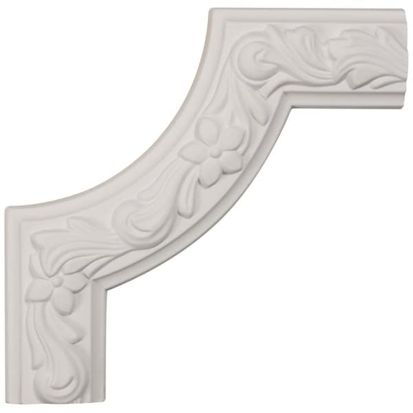 Ekena Millwork 8"W x 8"H x 1 7/8"P Sussex Floral Panel Moulding Corner (matches moulding PML02X00SU) PML08X08SU - main